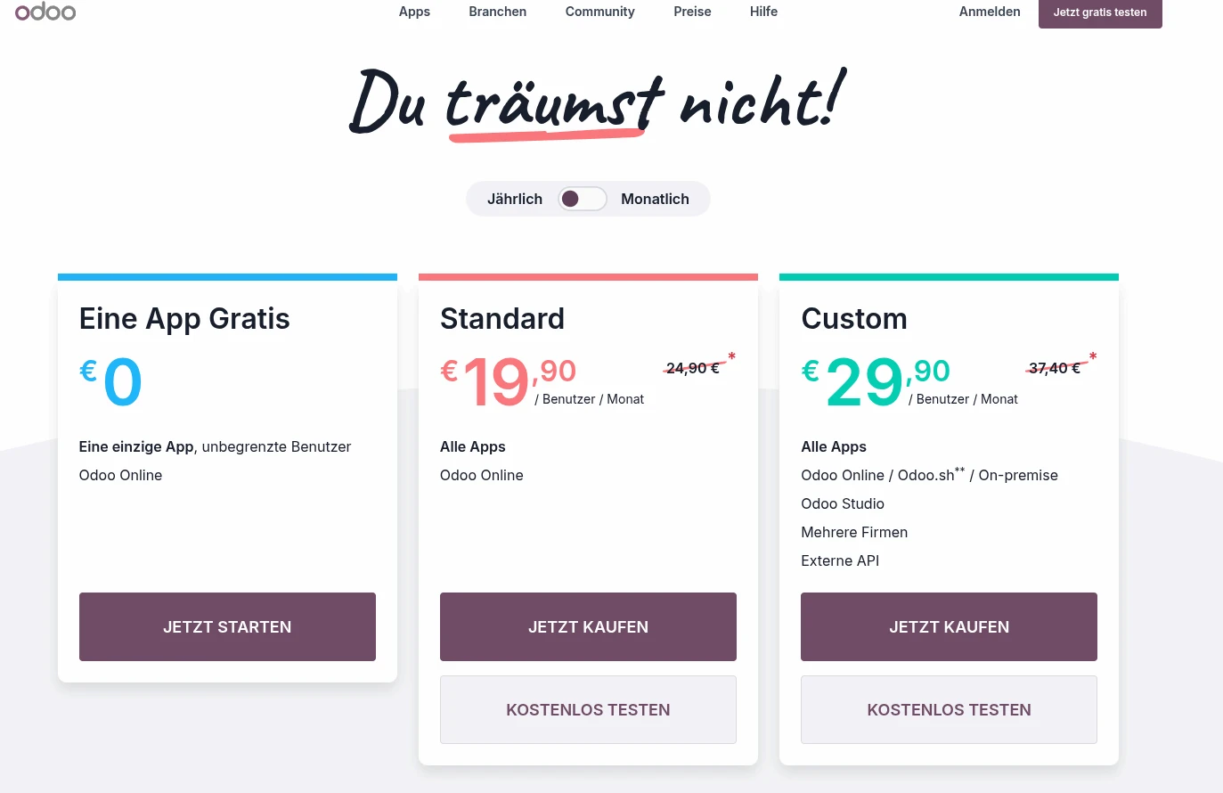 Odoo Preise 2026 Übersicht mit App‑Paketen, ERP‑Einführung durch Mavabit für Onlinehändler in Stuttgart mit Shopify, eBay und Amazon Anbindung