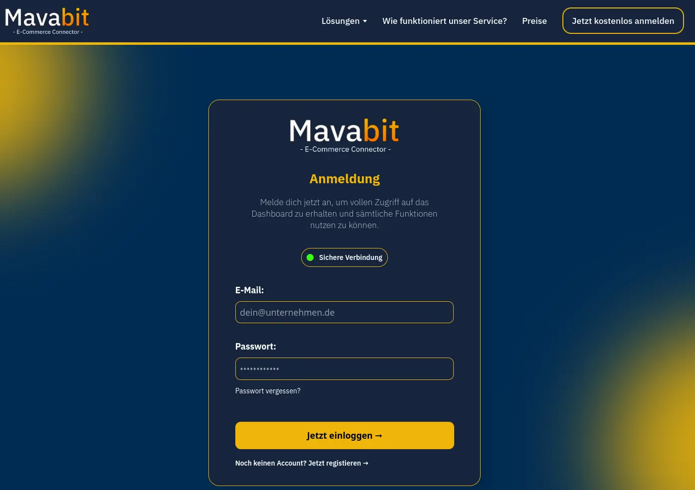 Mavabit Login-Screen